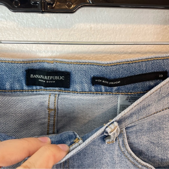 Banana Republic High Rise Straight Light Wash Jeans 29 - Picture 3 of 4